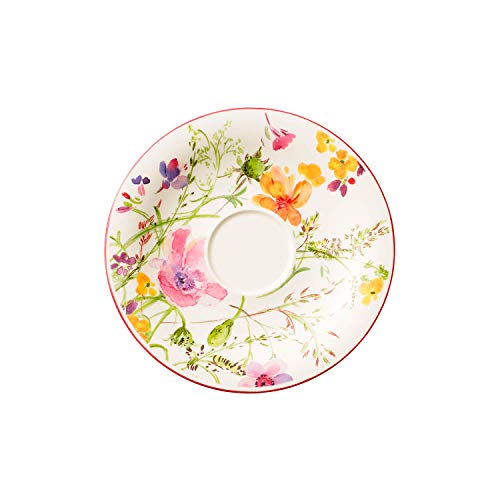 Villeroy & Boch Mariefleur Basic Plato para Taza, 19 cm, Porcelana Premium, Blanco/Colorido