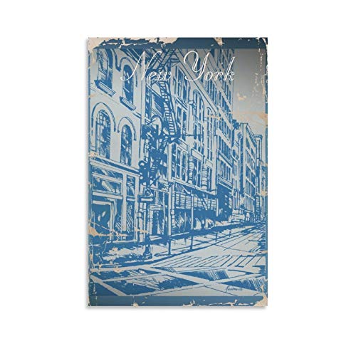 WODETA Póster vintage de Nueva York con diseño de postales de 50 x 75 cm