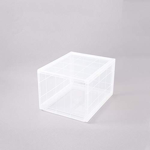 WONOOS Un Juego De Dos Piezas, Caja De Zapatos Tipo Cajón, Caja De Almacenamiento De Zapatos De Plástico Transparente, Gabinete De Zapatos A Prueba De Polvo Apilable Multicapa Engrosado,Blanco