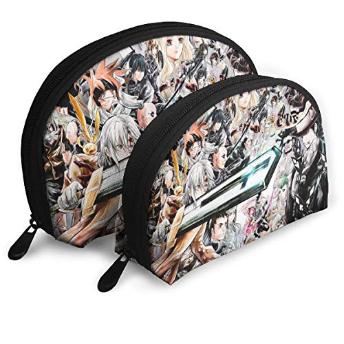 XCNGG D.Gray-Man Bolsa de almacenamiento con forma de concha de viaje Bolsa de aseo impermeable con cremallera de banda para damas Bolsas de almacenamiento organizadoras 2 uds