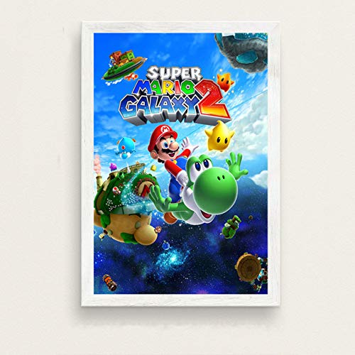 xuyuandass Super Mario Videojuego Arte DIY HD Pintura Al Óleo Mural Fondo Moderno Pegatinas De Pared Decoración del Hogar Pintura Al Óleo Sin Marco 50X70Cm 7490G