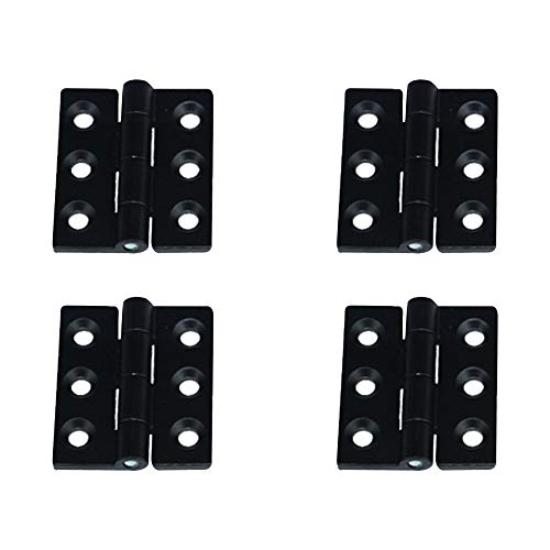 YOFASEN Bisagras Plegables - 4PCS Bisagras de Puerta de Hardware para Puerta de Armario Doméstico, Aleación de Zinc, Negro, 60 * 60 * 6mm