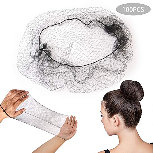 100PCS Redecillas Invisible Malla De Borde Elástico Para El Pelo Invisibles De Con Borde Elástico Para Evitar Que Se Caiga El Cabello