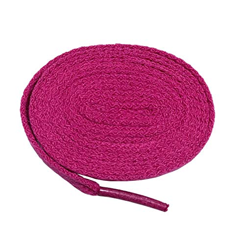 8mm Ancho de la plana cordones de los zapatos para los zapatos de las zapatillas de deporte 60-180cm Rosa profundo, 100cm