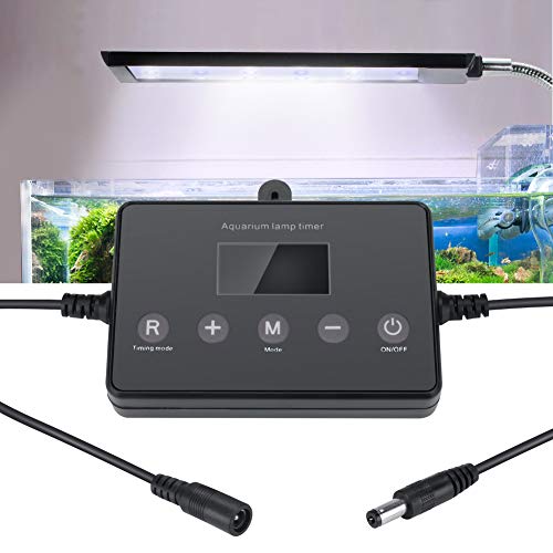 Achort Temporizador de Acuario Luz de Acuario Temporizador para Acuarios Temporizador Digital para Rampa LED de Acuario 12-24V Temporizador de Control de Iluminación