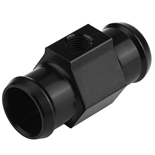 Adaptador del sensor de temperatura del agua de la motocicleta, medidor de temperatura del agua de aluminio de Keenso Adaptador del sensor del radiador de tubería conjunta con 2 abrazaderas(22mm)