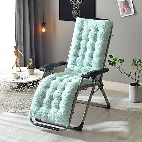 AINIYUE Cojines de Asiento para el hogar, Alfombra reclinable Rocker, Almohadilla de sillón de Felpa Larga, Cojines de sofá de Silla Gruesa, para Regalos de cumpleaños de Navidad 160x50x12cm Verde