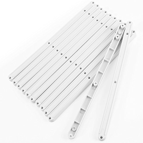 Anladia 12pcs Guías Correderas de Plástico para Cajones 300 x 16 x 13mm Carril Guía para Mubles de Cocina Domitorio