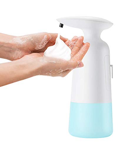 AOKKR Dispensador de Jabón Automático, 350ml Dispensador Automático con Sensor Infrarrojo en Espuma, Puedes Ponerlo en la Pared o la Encimera, Apropiado para Baños, Cocinas, Restaurantes, Oficina