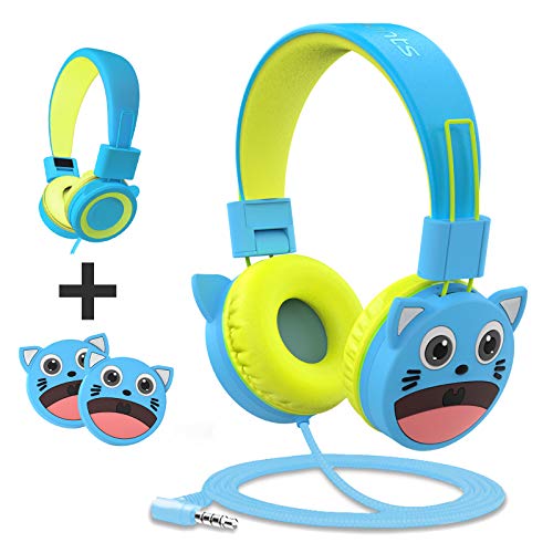 Auriculares para Niños con Protección Auditiva de Volumen de 85dB Limitada, sin Enredos, Auriculares con Cable para Niños Pequeños Bebé