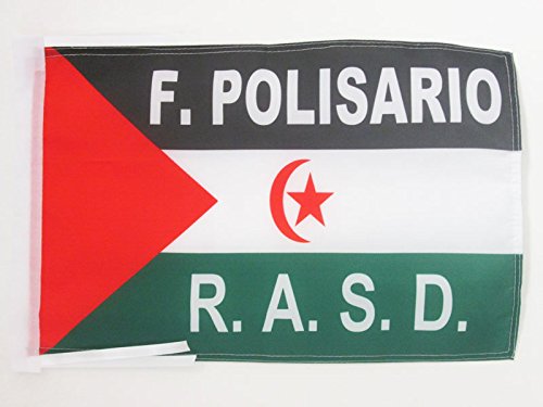 AZ FLAG Bandera del Frente POLISARIO Sahara Occidental 45x30cm - BANDERINA SAHARAUI 30 x 45 cm cordeles