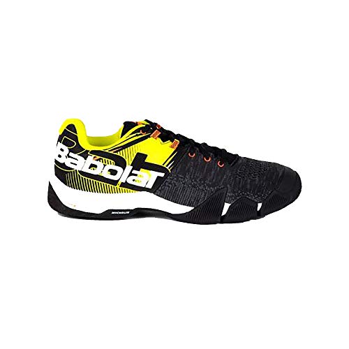 BABOLAT MOVEA Men, Zapatillas de Tenis Hombre, Black/Fluo Yellow, 40.5 EU