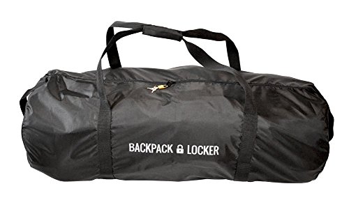 Backpack Locker – Mochila de Viaje de Vuelo/Mochila/Funda de Transporte – con Cerradura (candado Incluido) Bolsa de Lona (Negro, 135-165 litros)