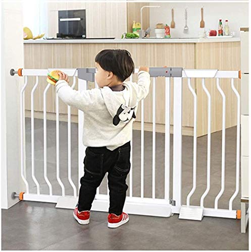 Barrera de Seguridad de Niños para Puertas y Escal Presión Fit Seguridad Puerta de metal Soportes de 78cm de altura El ancho se puede seleccionar de 68 a 209cm puerta for mascotas puerta del bebé con