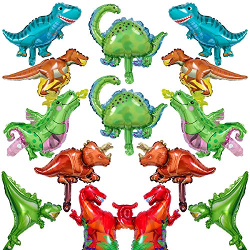 BESTZY Dinosaurio Globo 14pcs Mascota Foil Balloons Globos Pelotas Sets De Decoración para Fiesta Bodas Decoracion de Fiesta de Cumpleanos Regalo de ninos