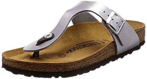 Birkenstock Gizeh BS, Chanclas para Mujer, Plateado (Silver), 40 EU