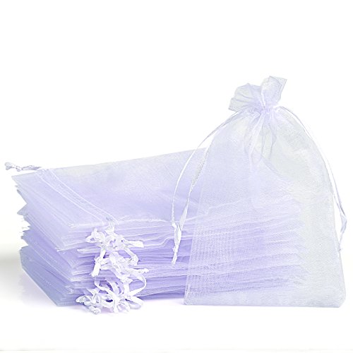 Bolsa para joyas Naler de organza, saquito para regalo, Weiß, 7*9 cm