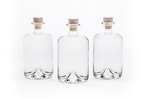 Botellas vacías de farmacia Slkfactory de 500 ml, 3, 4, 6 o 10 unidades, para vino, licor, aceite o vinagre, de cristal 0,5 litros 10 unidades Weiß