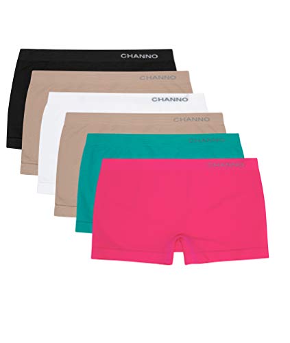 Bragas Culotte Shorts de Lycra Sin Costuras Suaves y Cómodos (Pack de 6) (Surtido, U)