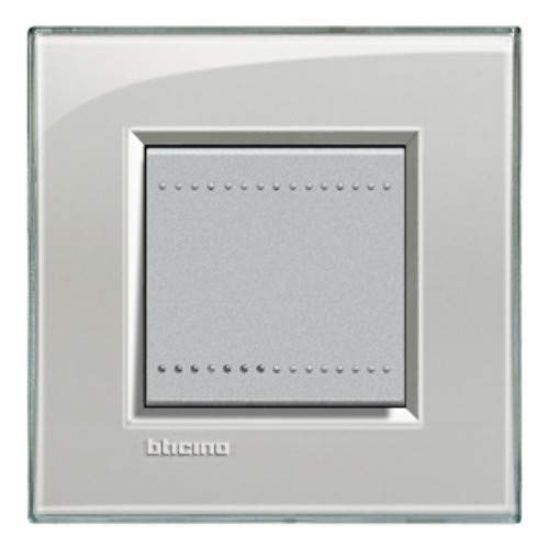 Bticino livinglight - Placa 2 módulos gris hielo