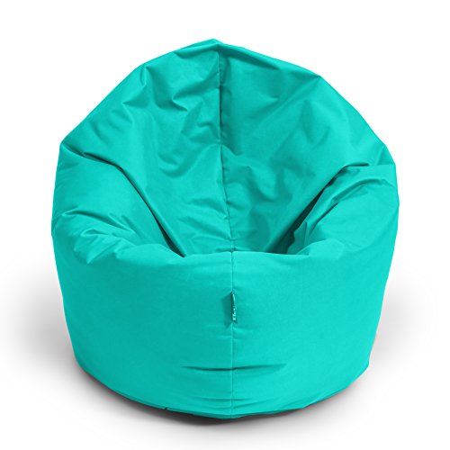 BuBiBag Puf 2 en 1, 100 cm de diámetro, funciones con relleno, cojín de suelo, sillón, BeanBag Joga, 30 colores (turquesa)