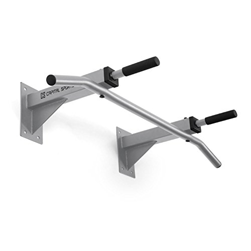 Capital Sports Tyro S6 Barra para Flexiones en Pared (350 kg de Peso máximo, Base Acero Resistente, Asas de plástico, Zona de Agarre Antideslizante, Juego de Tacos de fijación)