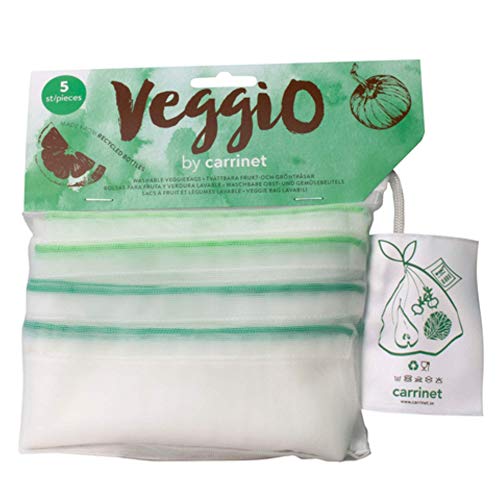 Carrinet Veggio Reutilizable Veggiobags, Pack de 5