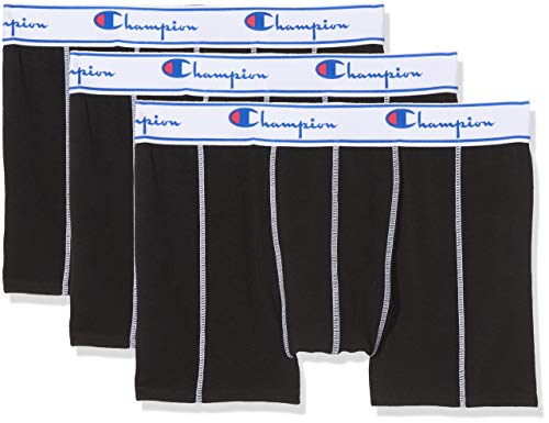 Champion Coton, Boxer de Bain Homme, Noir (Noir 8mj), Small (Taille Fabricant: S) (lot de 3)