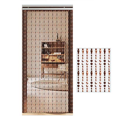 CHAXIA Cortinas De Cuentas Madera, Material De Plastico Cristal Cifrado Cortina Colgante Cuarto Dividir Cortina De Puerta, Tamaño Personalizado 4 Colores (Color : B, Size : 90 strands-90x200cm)