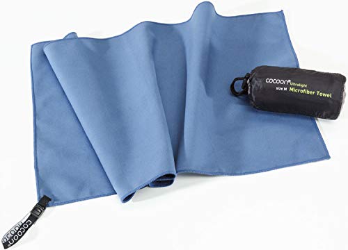 Cocoon Microfiber Terry Towel - Toalla de viaje (microfibra, pequeña), color azul