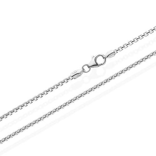 Collar veneciano de plata NKlaus de 90 cm. Cadena de plata esterlina 925 Collar de 2,0 mm. de ancho 8976