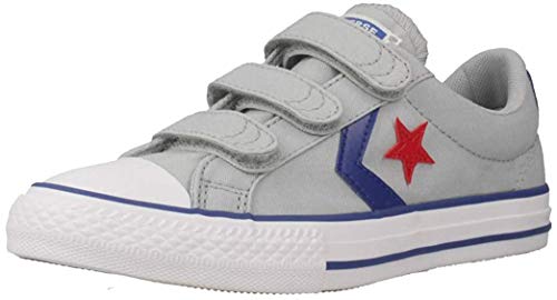 Converse - Converse Lona Tres velcros 663601C Gris con Azul - 58356-33