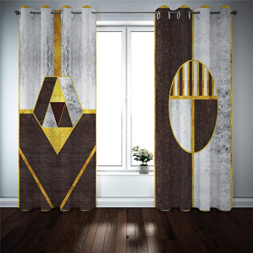 Cortinas Modernas De Poliéster con Impresión 3D, Lujo Moderno para Ventanas, Sala De Estar, Cocina, Cuarto, 2 Piezas, 170 X 200 cm