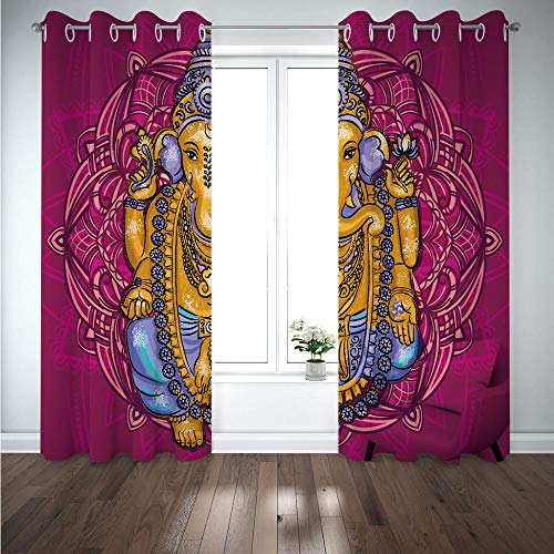 Cortinas Modernas De Poliéster con Impresión 3D, Retrato De Elefante para Ventanas, Sala De Estar, Cocina, Oficina, 2 Piezas, 170 X 200 cm