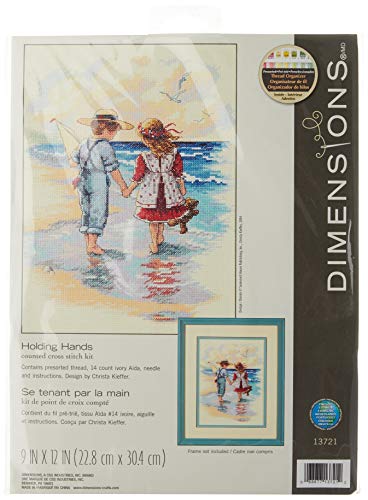 DIMENSIONS Mano Nella Mano contato Punto Croce Kit-9"X 12"