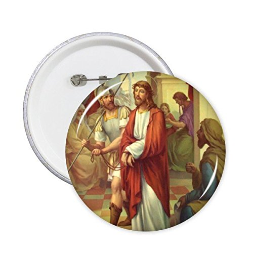 DIYthinker Cristianismo mundialmente famoso hito Estaciones pintura al óleo clásicas de la cruz del diseño del arte del modelo de la ilustración Botón redondo botones Badge Ropa Decoración