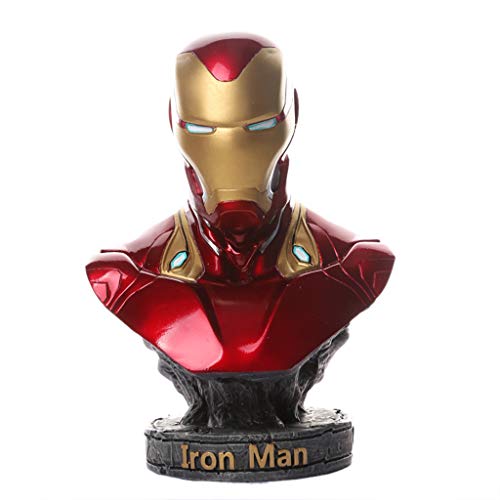 DNSJB Vengadores Personaje de Dibujos Animados Juguete 17 cm Obra de Arte PVC Decoración del hogar Oficios de Oficina Modelo de Estatua de Iron Man, colección Conmemorativa de Medio