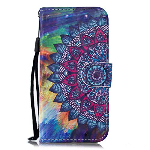 Draamvol Funda para Samsung A32, funda para teléfono móvil tipo cartera, funda de piel para Samsung Galaxy A32, funda con función atril, cierre magnético, mandala