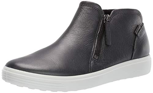 ECCO Soft 7 Zip Bootie, Zapatillas Deportivas. Mujer, Black Dark Shadow Metallic, 34/35 EU