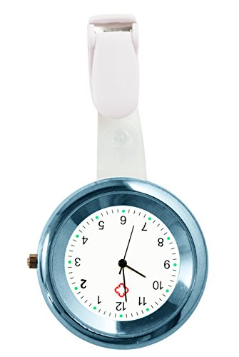 Ellemka | Enfermeras Mujeres Hombres Unisex | Analógico | De Cuarzo | Reloj Con Correa De Colgar y Clip | NS-2103