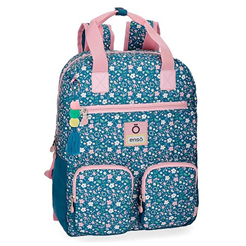 Enso Blue Garden Mochila Multicolor 30x40x13 cms Poliéster 15.6L