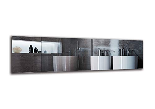 Espejo Standard - Espejo sin Marco - Dimensiones del Espejo 140x40 cm - Espejo de baño - Espejo de Pared - Baño - Sala de Estar - Cocina - Hall - M1ST-01-140x40 - ARTTOR