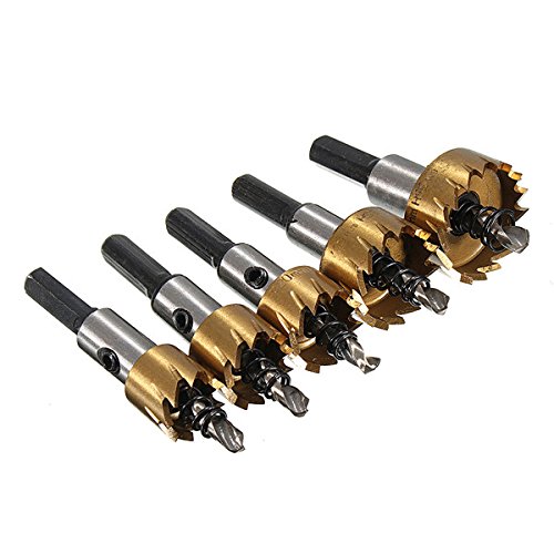 ExcLent 5Pcs High Speed Steel Drill Bits 16-30Mm Hole Saw Cutter Set