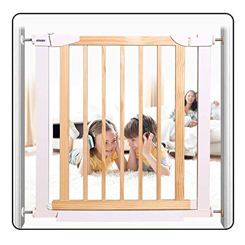 FCXBQ Baby Gates, Pet Dog Gate White Ideal para niños y Mascotas Se Abre en Ambos Lados Instalar en Cualquier Lugar (Ancho 75cm-208cm) (Tamaño: 201-208cm)