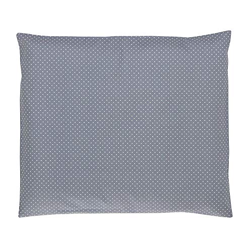 Funda de almohada para bebé de ULLENBOOM ® de 40 x 35 cm gris (con cremallera; 100 % algodón; funda apta también para cojines decorativos; dibujo: lunares)