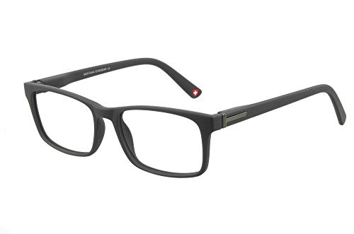 Gafas de Lectura Modernas de diseño Intelectual, Incluido Estuche de Polipiel Negra, graduaciones (Negro, 2,50 dpt)