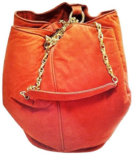 Generico - Bolso cruzados de Piel para mujer Naranja Langosta Altezza cm 36 Diametro cm 34