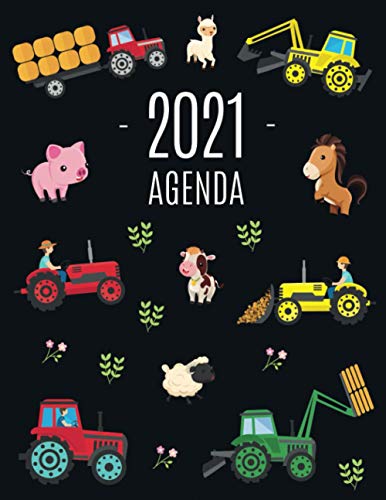 Granja Agenda 2021: Planificador Diaria | Ideal Para la Escuela, el Estudio y la Oficina | Enero a Diciembre 2021