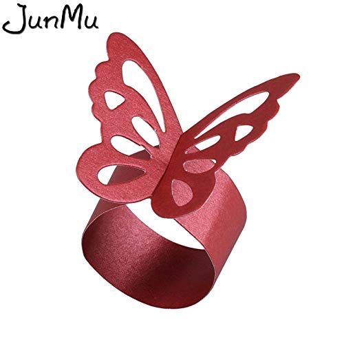 Hangon - Lote de 50 servilleteros de papel con forma de mariposa para decoración de bodas, fiestas, cenas, banquetes, decoración de mesa