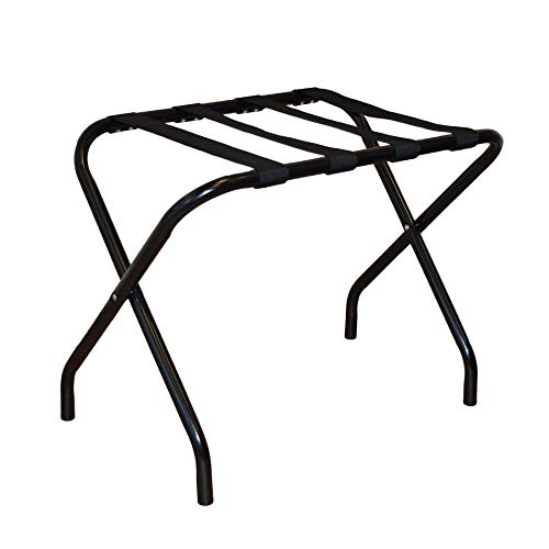 Harbour Housewares Soporte Plegable para Maletas - Metal - Negro - Pack de 2